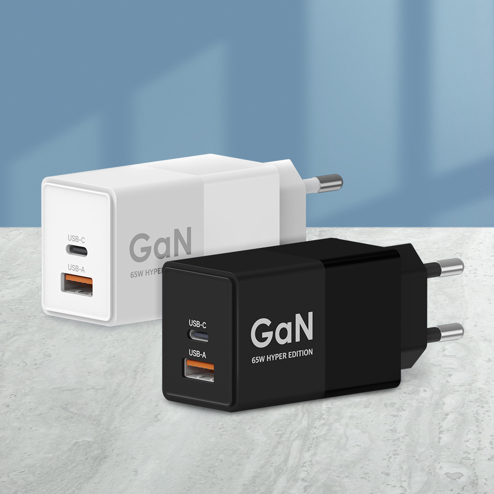 모락 하이퍼에디션 65W GaN 2포트 USB PPS PD 초고속 충전기 MR-HE-PD65 - 상품 이미지