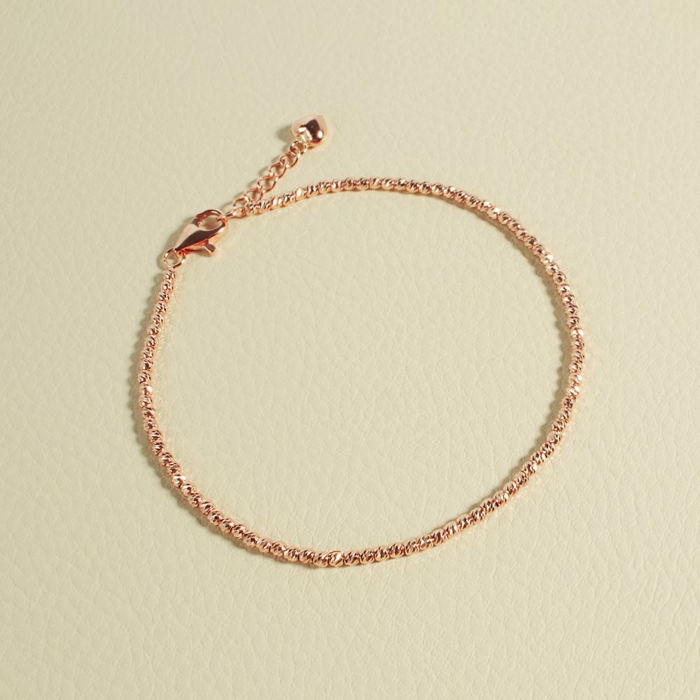 2mm 레인 볼 체인 한줄 팔찌 심플 데일리 레이어드 여자 선물 기념일 14K 18K - 상품 이미지