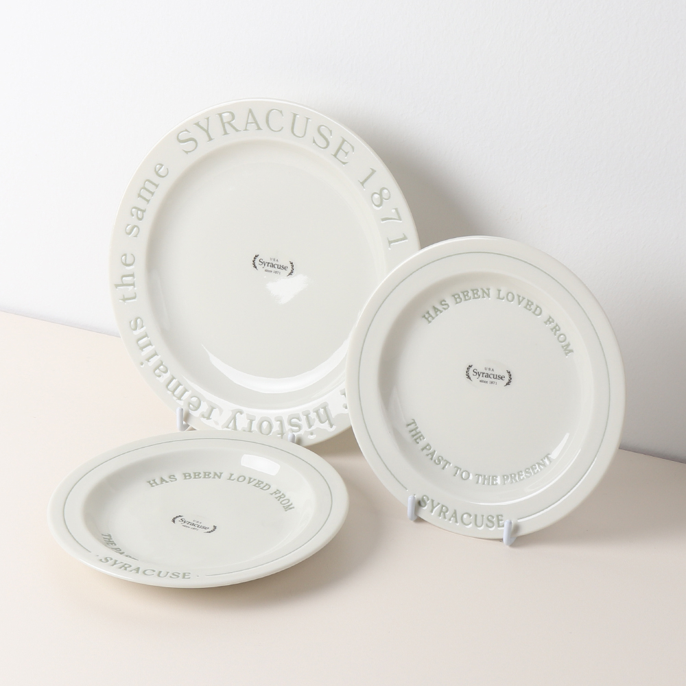 일본 시라쿠스 레터링 접시 그릇세트 3P 집들이 선물