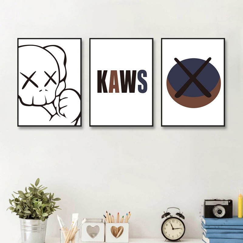 힙한 카페 인테리어 카우스 KAWS 대형 액자 그림 - 상세 이미지 4