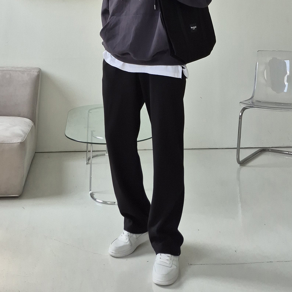 남자 와이드팬츠 밴딩 트레이닝 팬츠 남자 면바지 - 상세 이미지 2