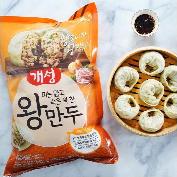 동원 개성 왕만두 2.24kg x 2봉 왕만두 개성만두 돼지고기 생야채 꺳잎 신선산재료 : 패션리더