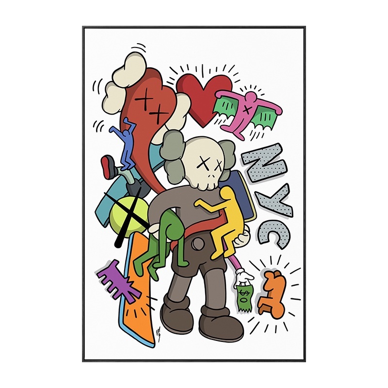 Kaws 카우스 포스터 액자 카페 사무실 거실 인테리어 - 상세 이미지 5