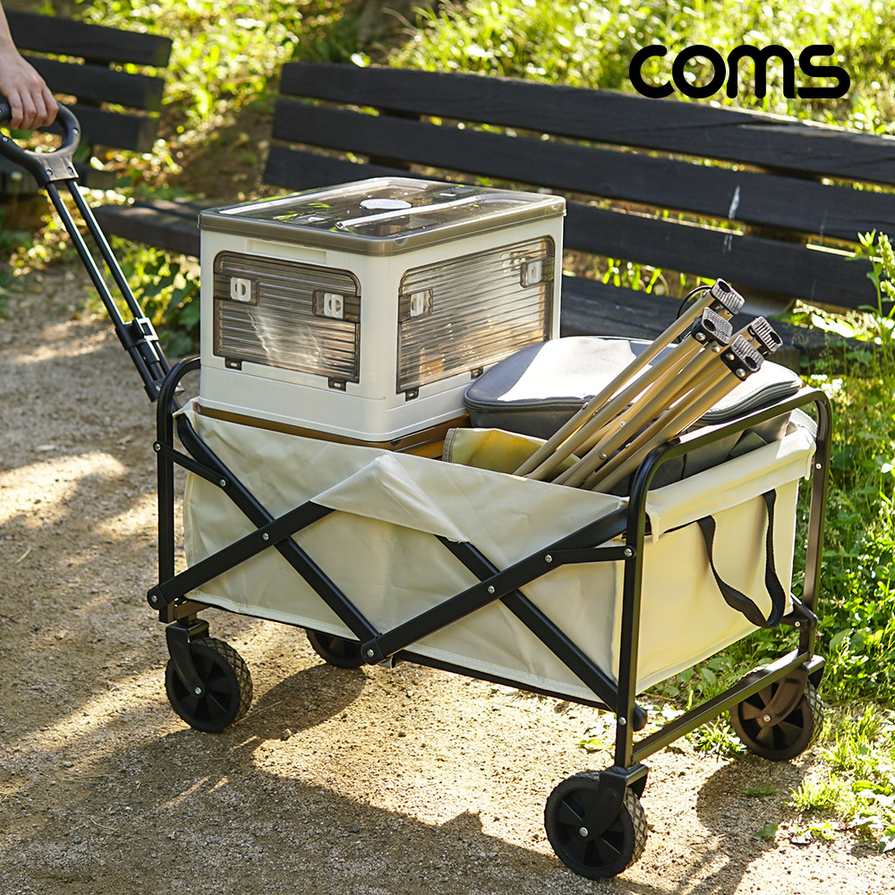 Coms 캠핑웨건 접이식 폴딩 카트 캠핑 캐리 휴대용 짐수레 구르마 (JA315)