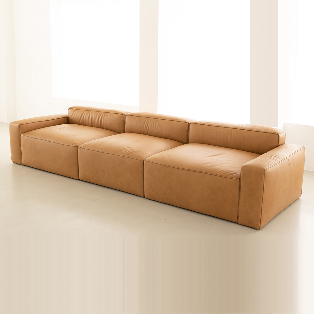 PH1 이태리 내추럴 통가죽 천연면피 소가죽소파 전체가죽 A+B+A 5인소파