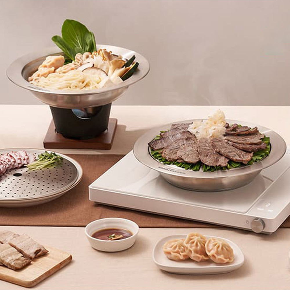 바겐슈타이거 IH 인덕션 스티머 스텐 찜판 찜냄비 스팀워머 찜기 24cm - 상세 이미지 4
