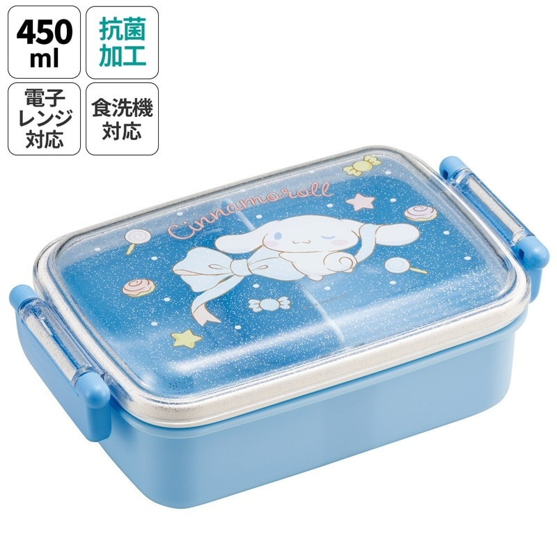 스케이터 산리오 시나모롤 큰 리본 캐릭터 식기세척기 대응 항균 도시락 런치박스 450ml RBF3ANAG - 주방·식기 - 하카타몰