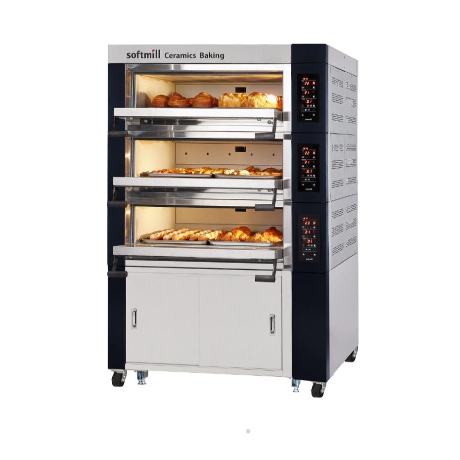 베이커리용전기오븐 미들세라믹오븐 2매3단 업소용빵오븐기