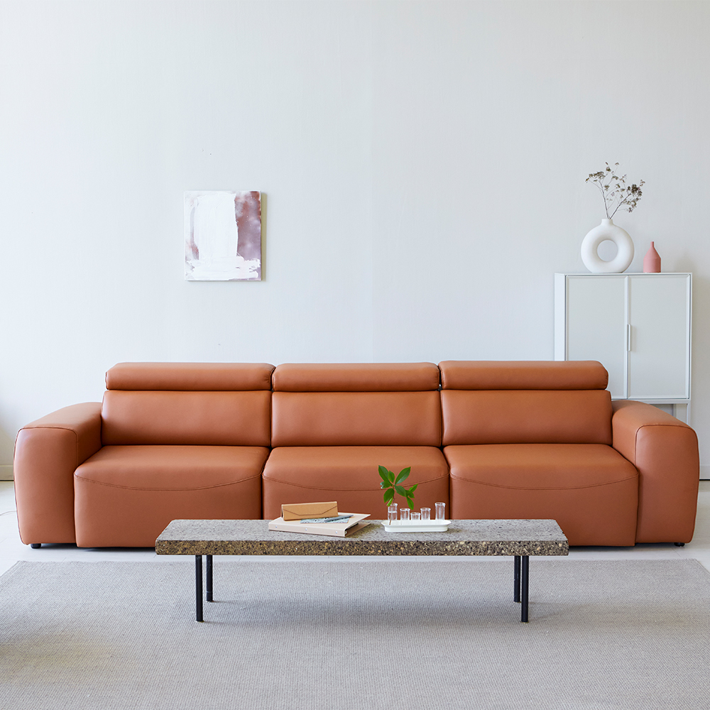 모던홈즈 카니발 모션 전동 리클라이너 4인용 천연가죽 소파