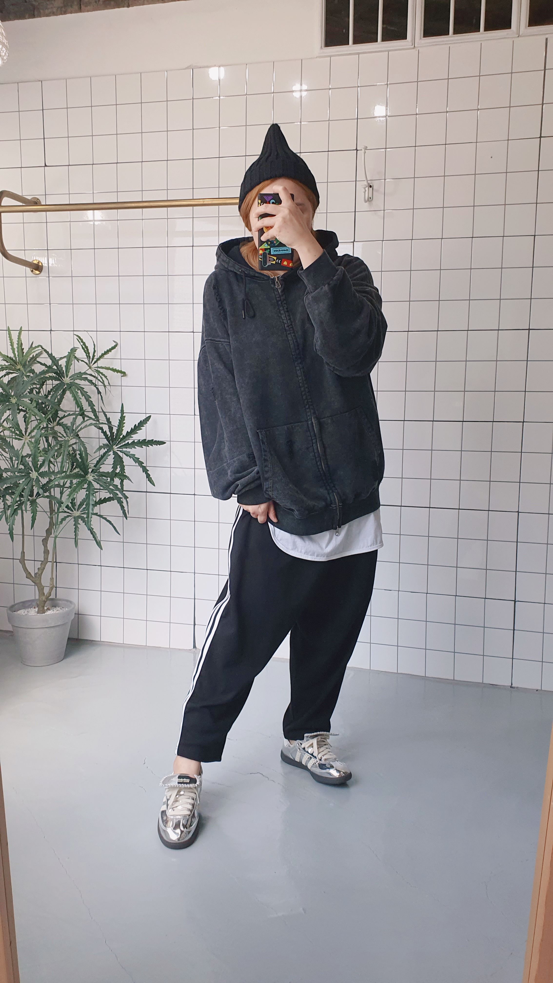 (무배) 와이드한 루즈핏 배기 트레이닝 바지 - 상세 이미지 4