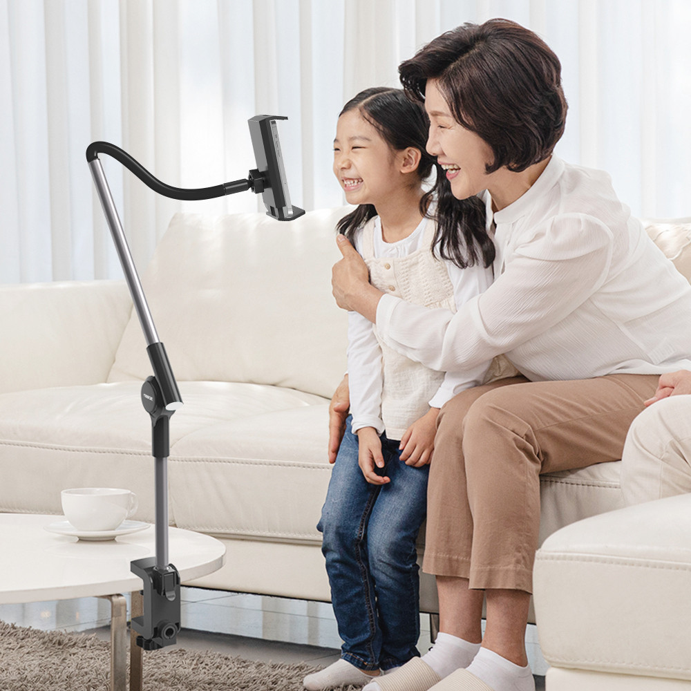 모락 스윙 자바라 탭 패드 태블릿 스마트폰 탁상용 침대 거치대 이미지 6