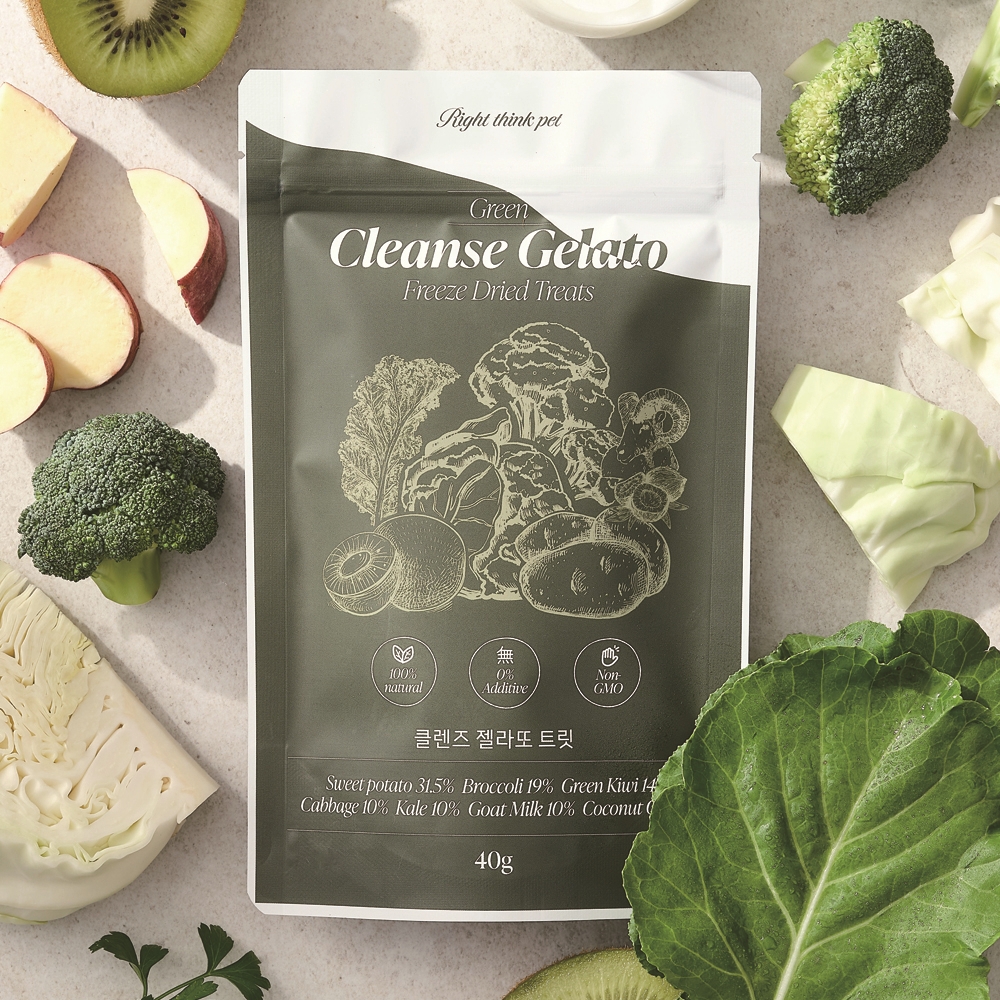 사계바이트 강아지 동결건조채소 비건간식 베지믹스 야채간식 클렌즈 그린, 40g, 1개 제품 이미지