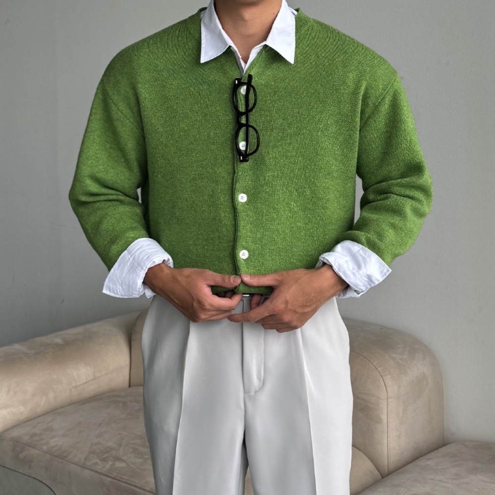 남자 돈론 봄 가을 간절기 캐주얼 라운드 가디건