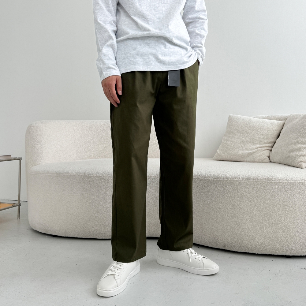 1+1 테이퍼드핏 테이퍼드슬랙스 남자스판면바지 - 상세 이미지 5