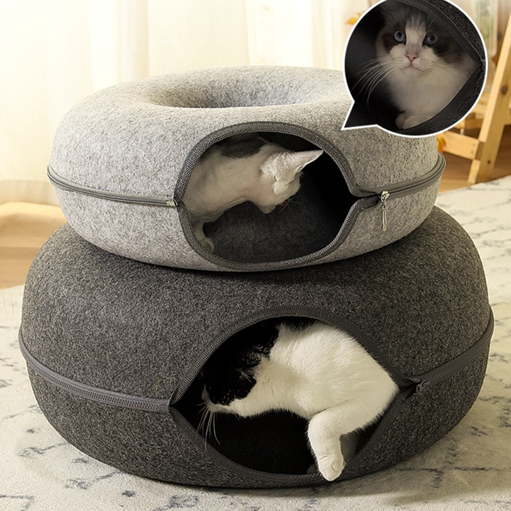 고양이 숨숨집 하우스 동굴집 애견 사계절 터널 텐트 중형