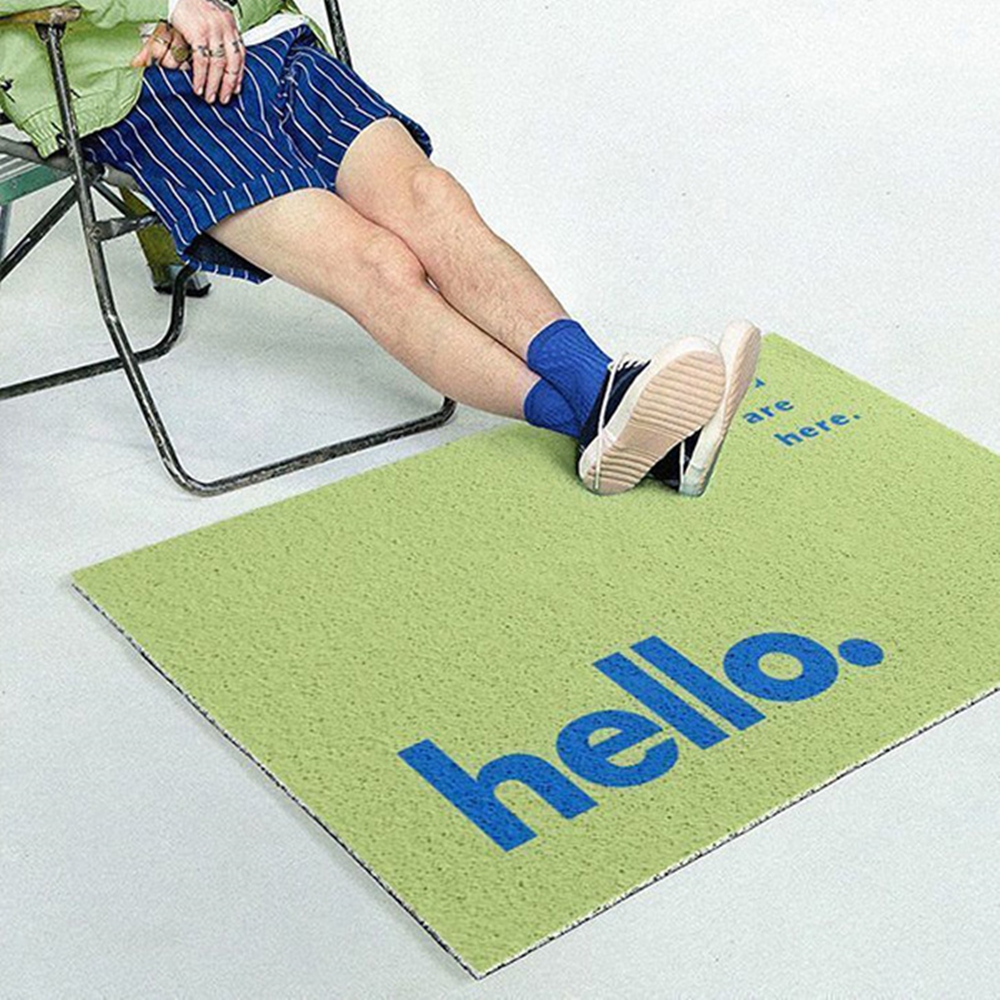 포유렐라 포유매트 HELLO 스마일 발매트(50x80) 자취방 원룸 집들이선물 - 상세 이미지 4