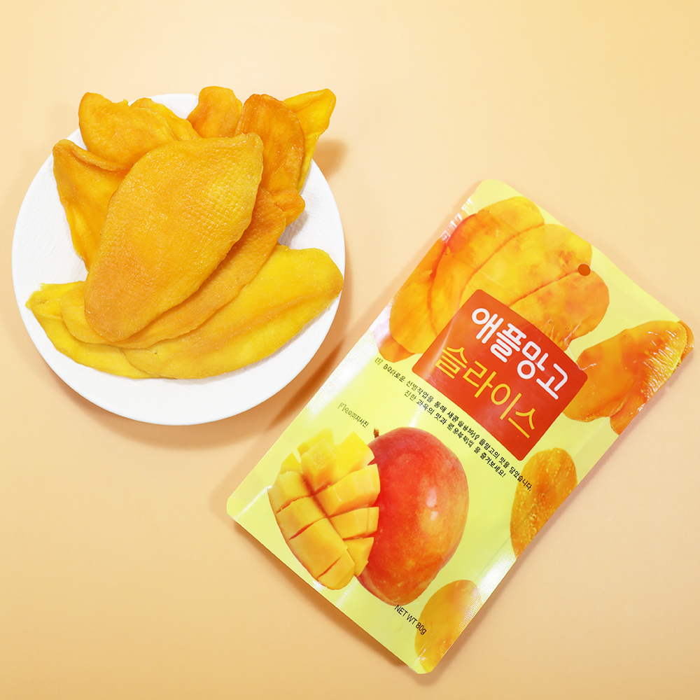 건망고 함량 95% 말랭이 베트남 말린 애플망고 슬라이스 80g, 10개 - 상세 이미지 3