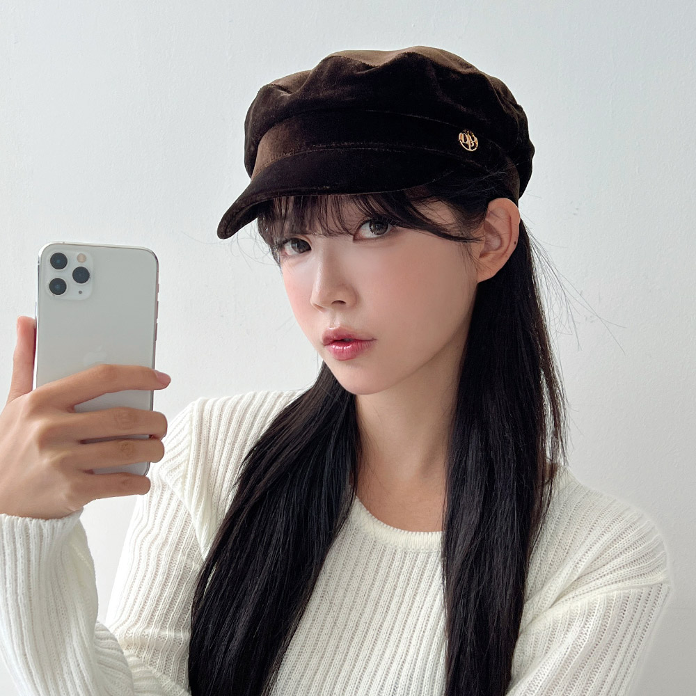 벨벳 여성 헌팅캡 마도로스 겨울 빵모자 팔각모자 뉴스보이캡 이미지 7