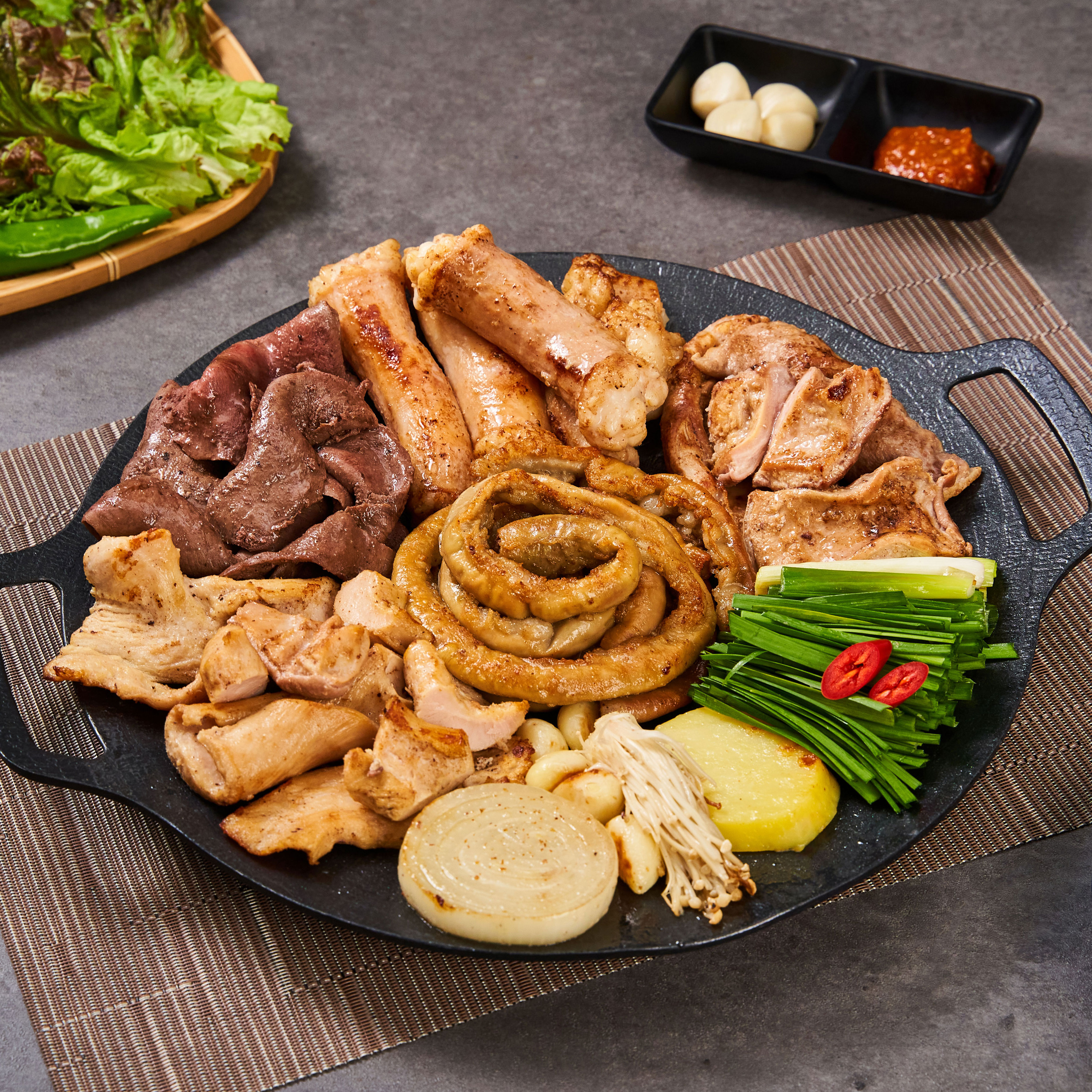 [무한공급]소곱창 소대창 소막창 염통 / 초벌구이 완료 소스동봉 캠핑고기 해와바다