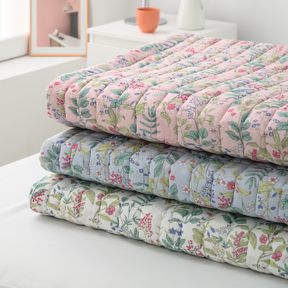 모달패드 플라워패턴 알러지케어 고밀도 모달 100% SS Q 침대패드