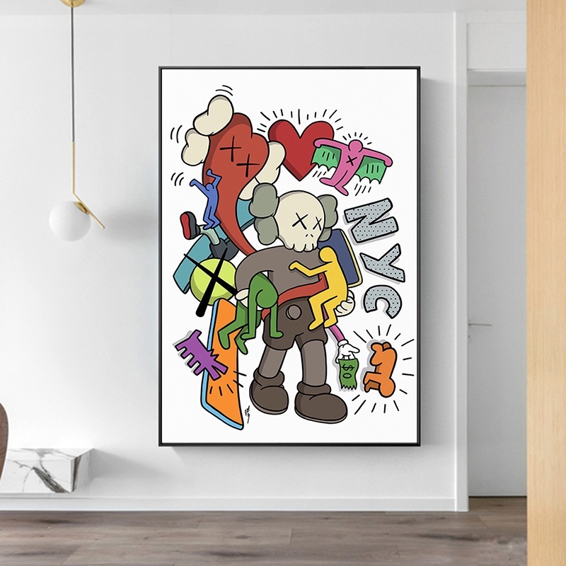Kaws 카우스 포스터 액자 카페 사무실 거실 인테리어 - 상세 이미지 2