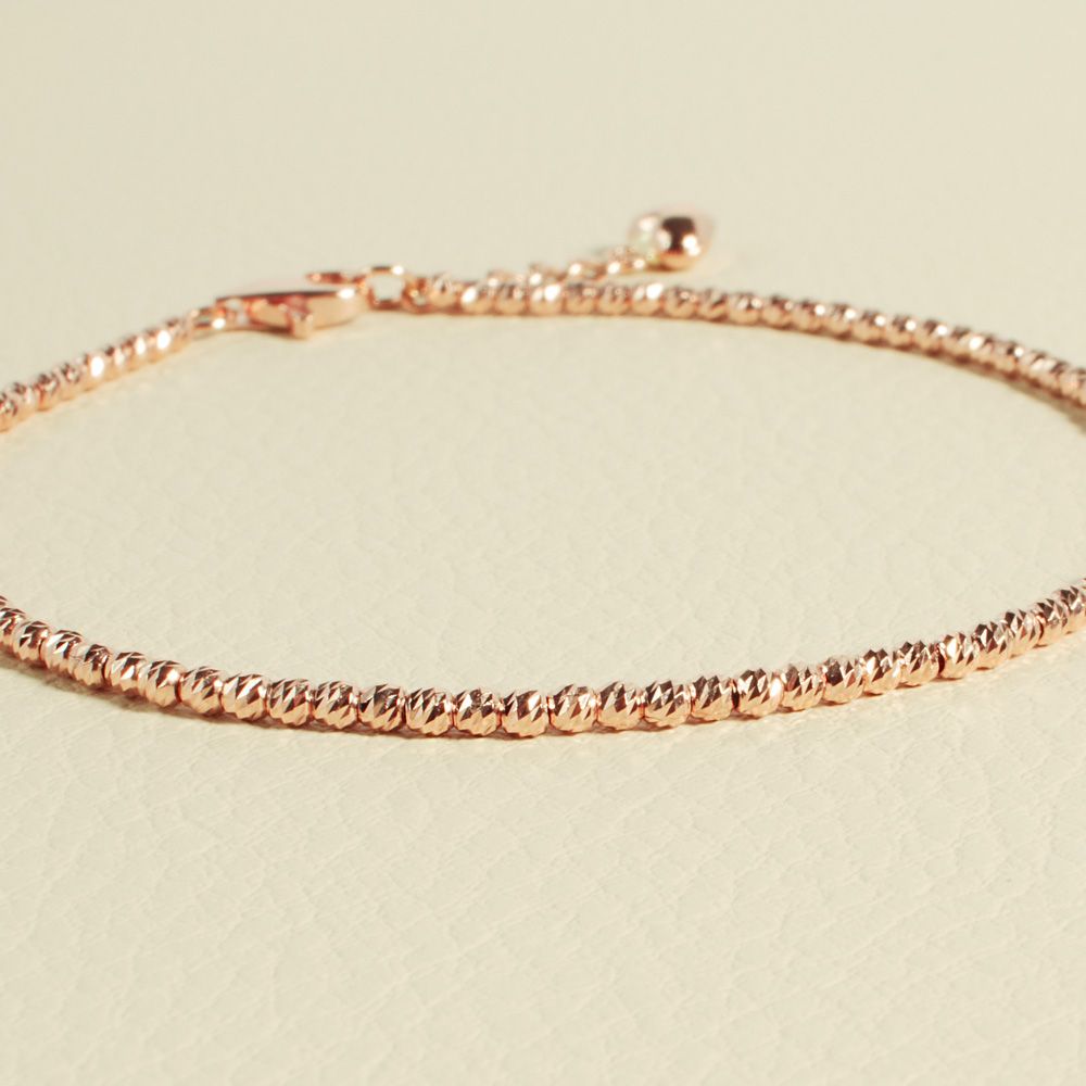 2mm 레인 볼 체인 한줄 팔찌 심플 데일리 레이어드 여자 선물 기념일 18K - 상세 이미지 5