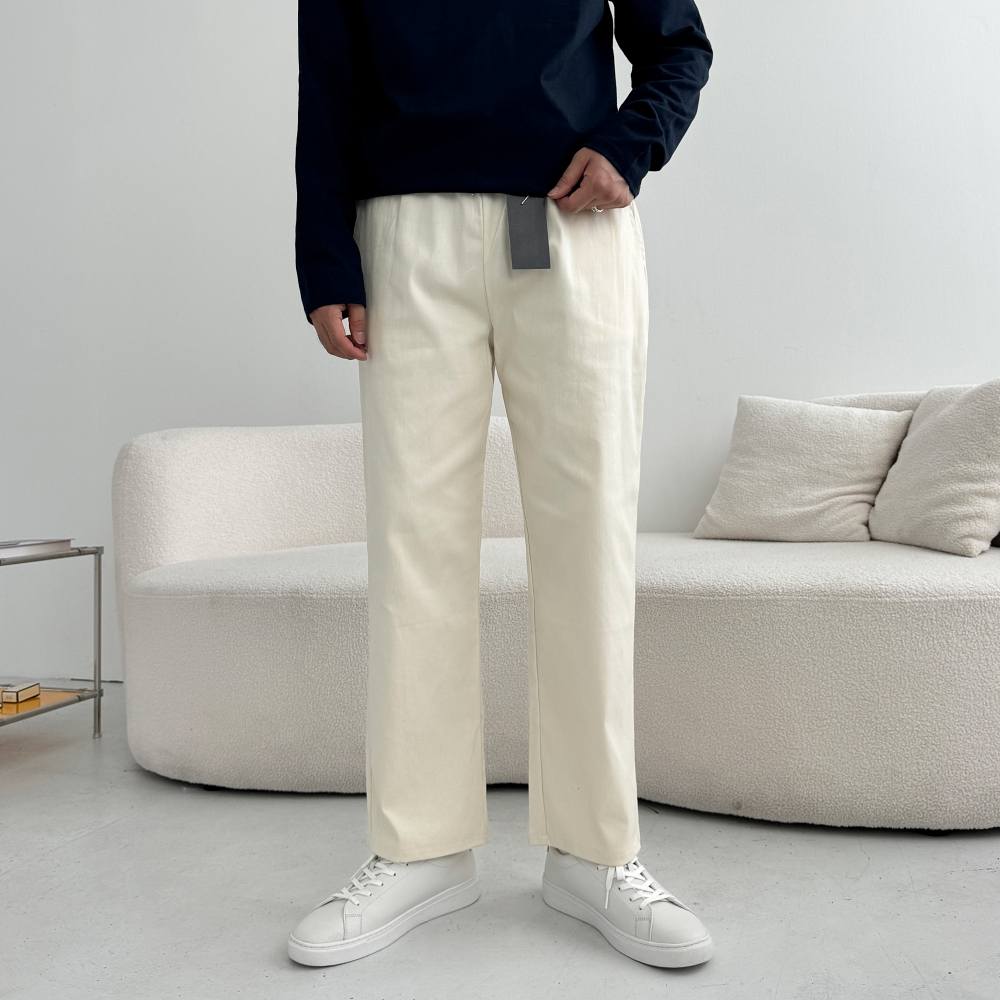 1+1 테이퍼드핏 테이퍼드슬랙스 남자스판면바지 - 상세 이미지 2