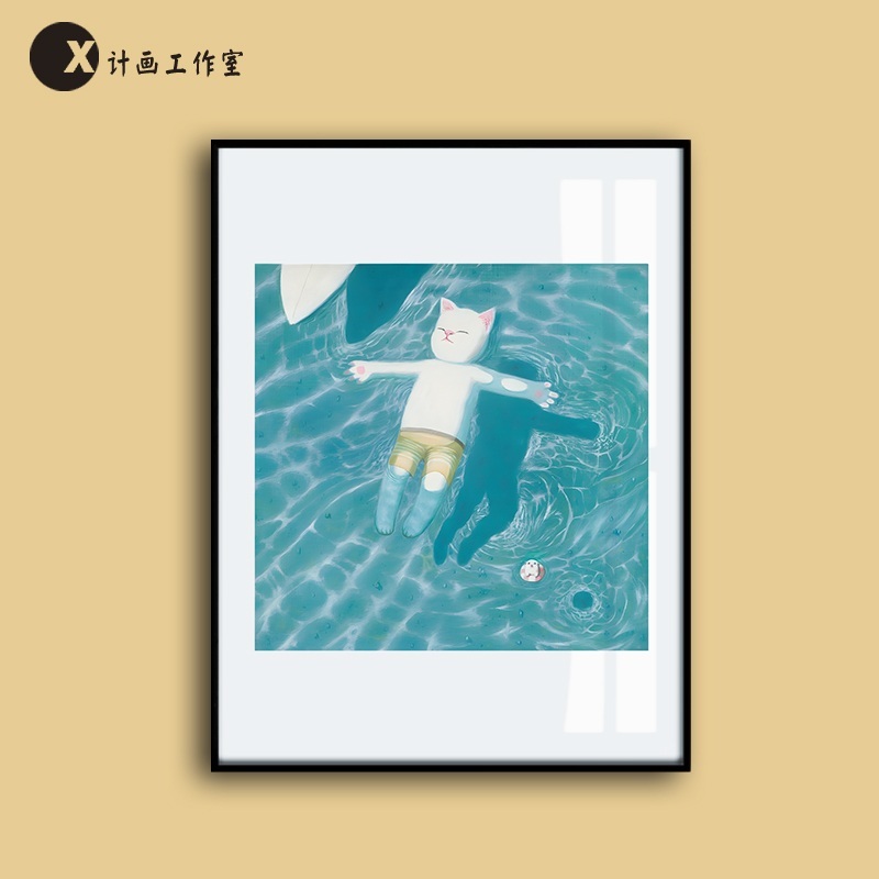 Yokoteen 요코틴 포스터 액자 그림 바다 서핑 - 상세 이미지 3