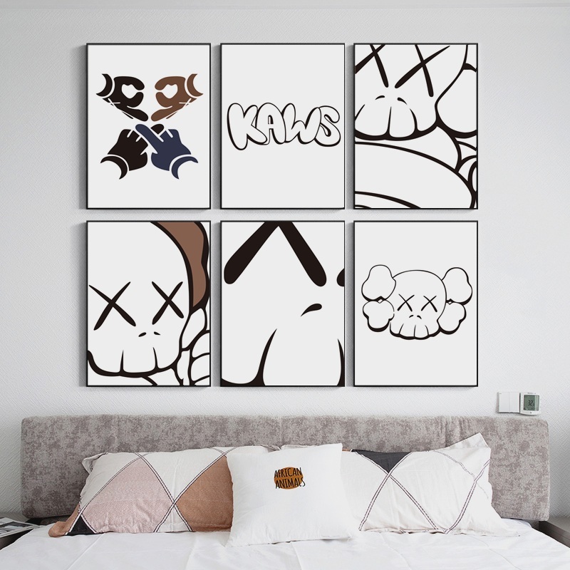 힙한 카페 인테리어 카우스 KAWS 대형 액자 그림 - 상세 이미지 2