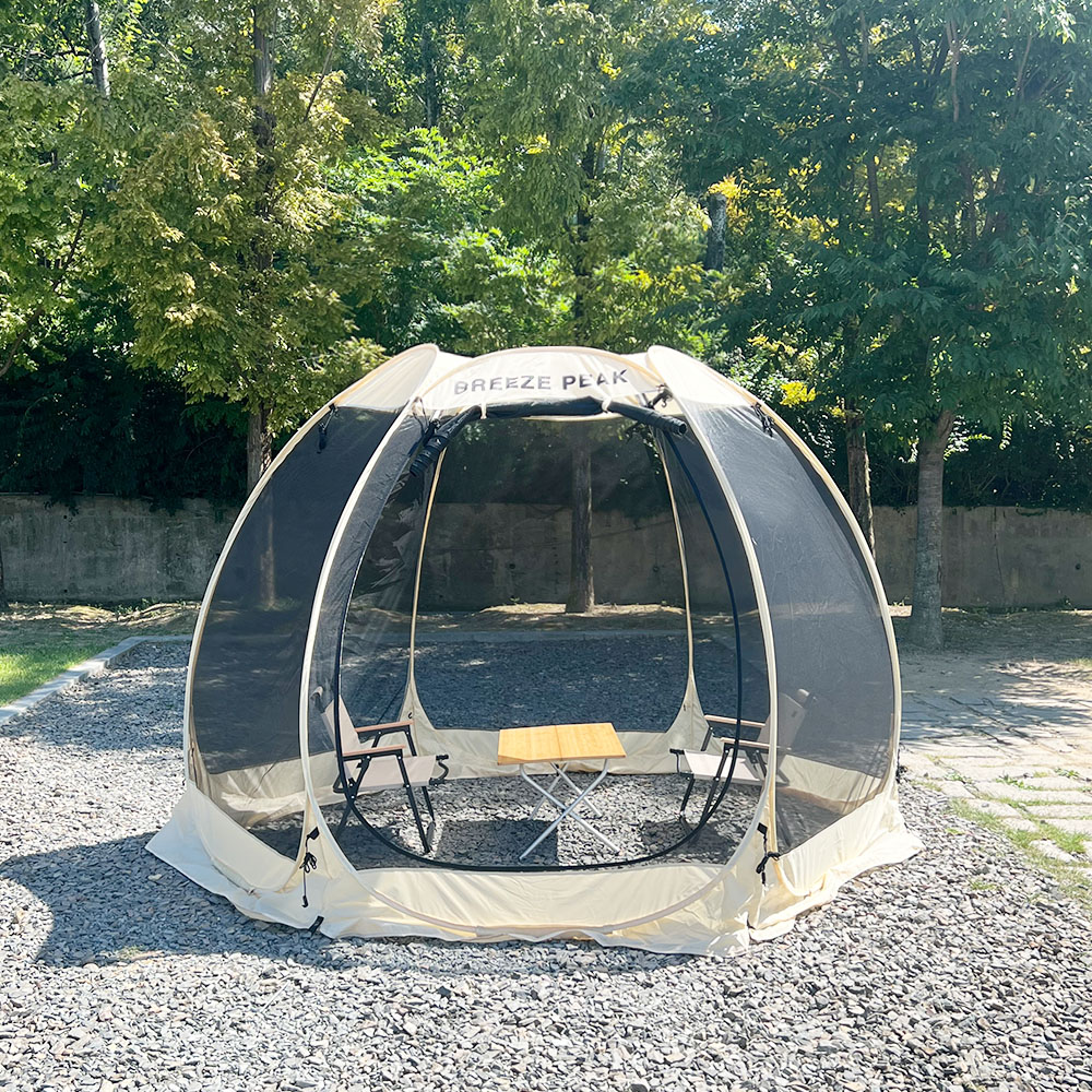 원터치 메쉬 텐트 팝업텐트 호박 쉘터 그늘막 피크닉 돔 모기장 M
