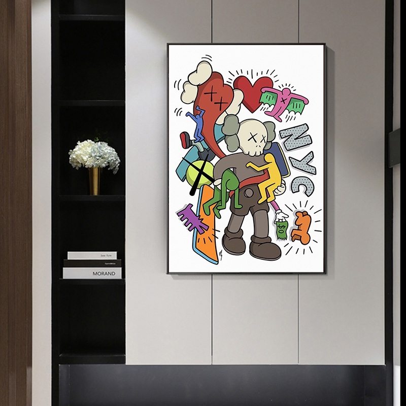 Kaws 카우스 포스터 액자 카페 사무실 거실 인테리어 - 상세 이미지 3
