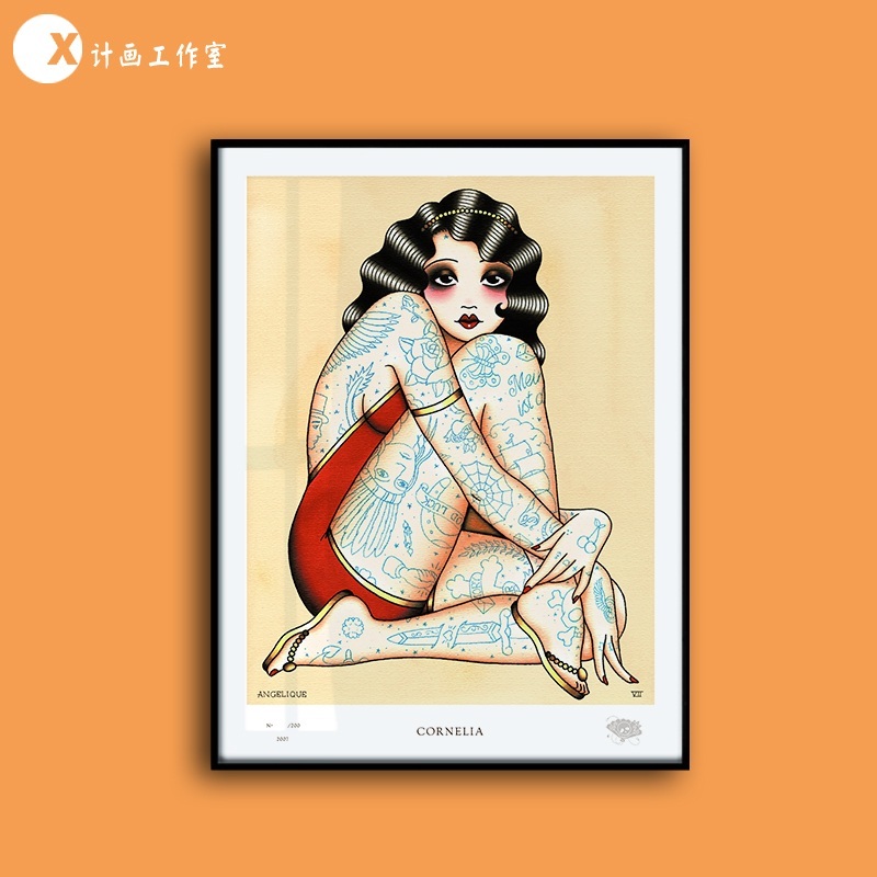 타투 레터링 문신 샵 가게 인테리어 소품 액자 - 상세 이미지 2