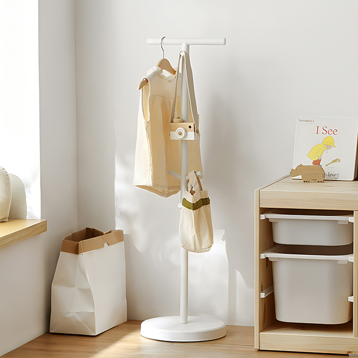 책가방걸이 미니 스탠드 행거 가방정리 거치대 학생방 수납 스톤화이트, 1개