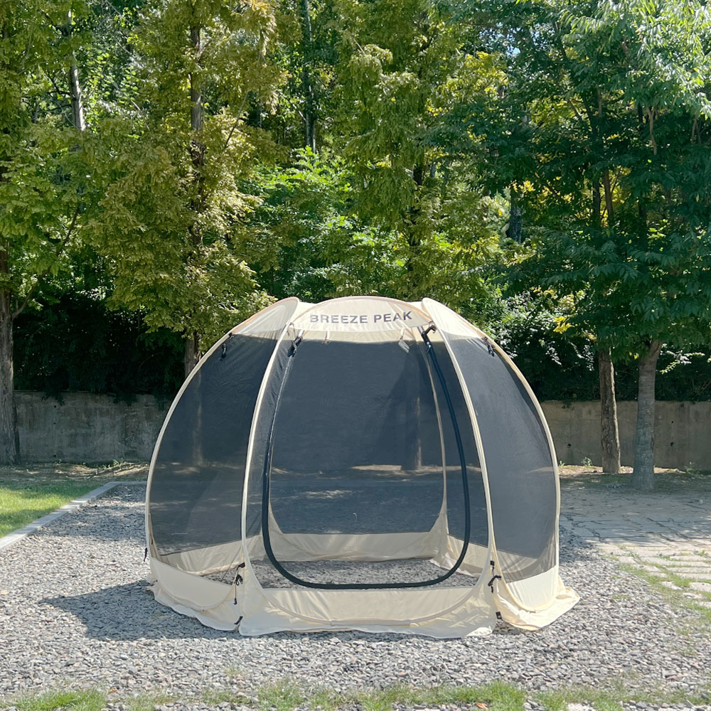 원터치 메쉬 텐트 팝업텐트 호박 쉘터 그늘막 피크닉 돔 모기장 M