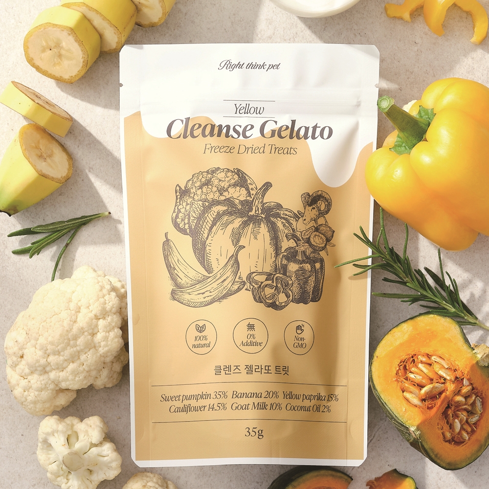 사계바이트 강아지 동결건조채소 비건간식 베지믹스 야채간식 클렌즈 옐로우, 40g, 1개 제품 이미지
