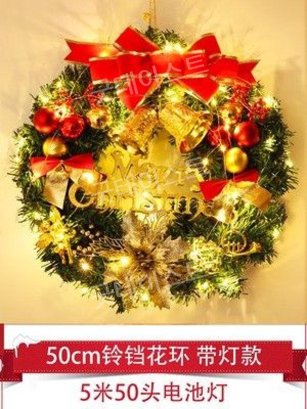 크리스마스 매장 장식 소품 카페 대형 크리스마스리스 50cm 호텔 유치원 어린이집 교회 50cm 벨 모델 - 상세 이미지 3