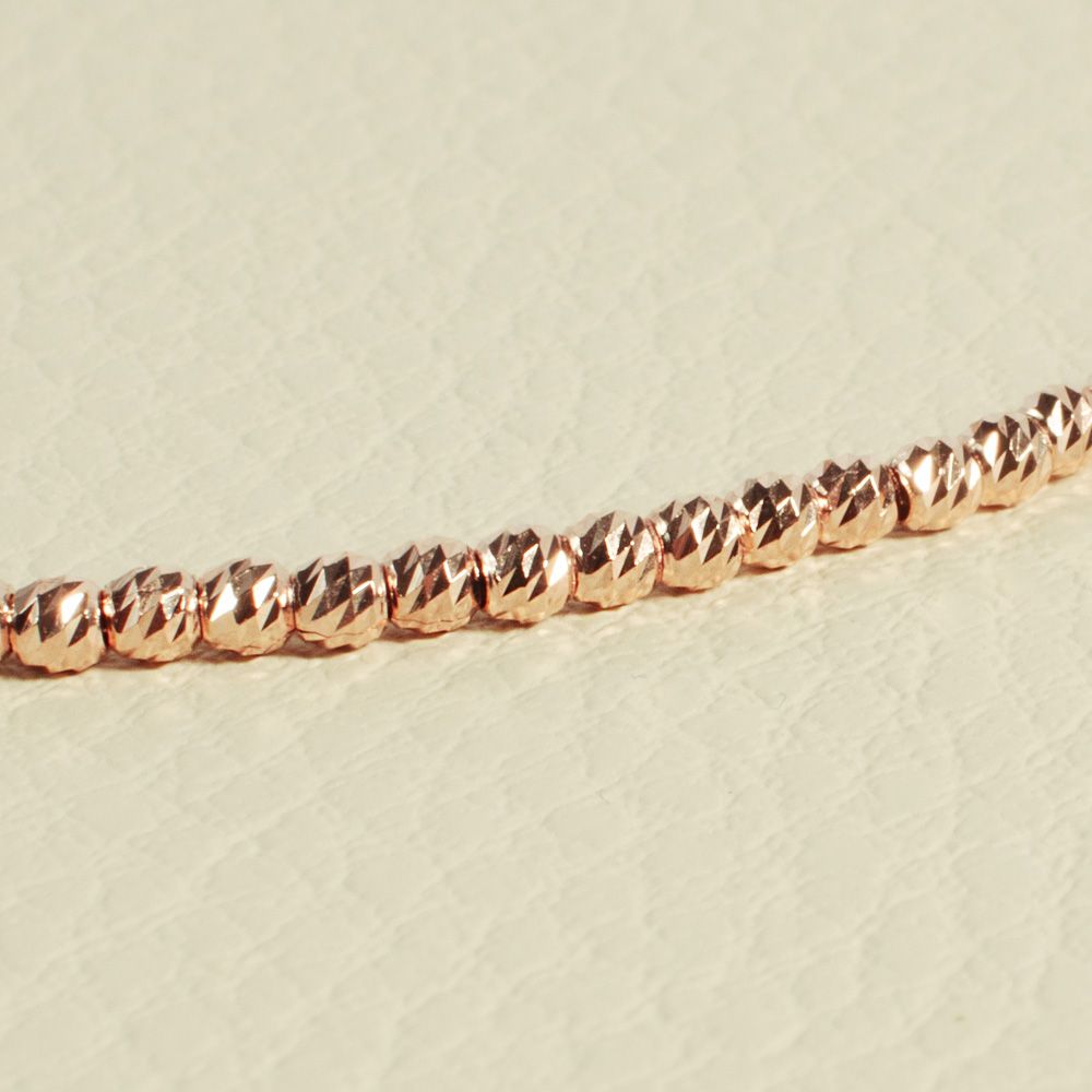 3mm 레인 볼 체인 한줄 팔찌 심플 데일리 레이어드 여자 선물 기념일 14K 18K - 상세 이미지 4