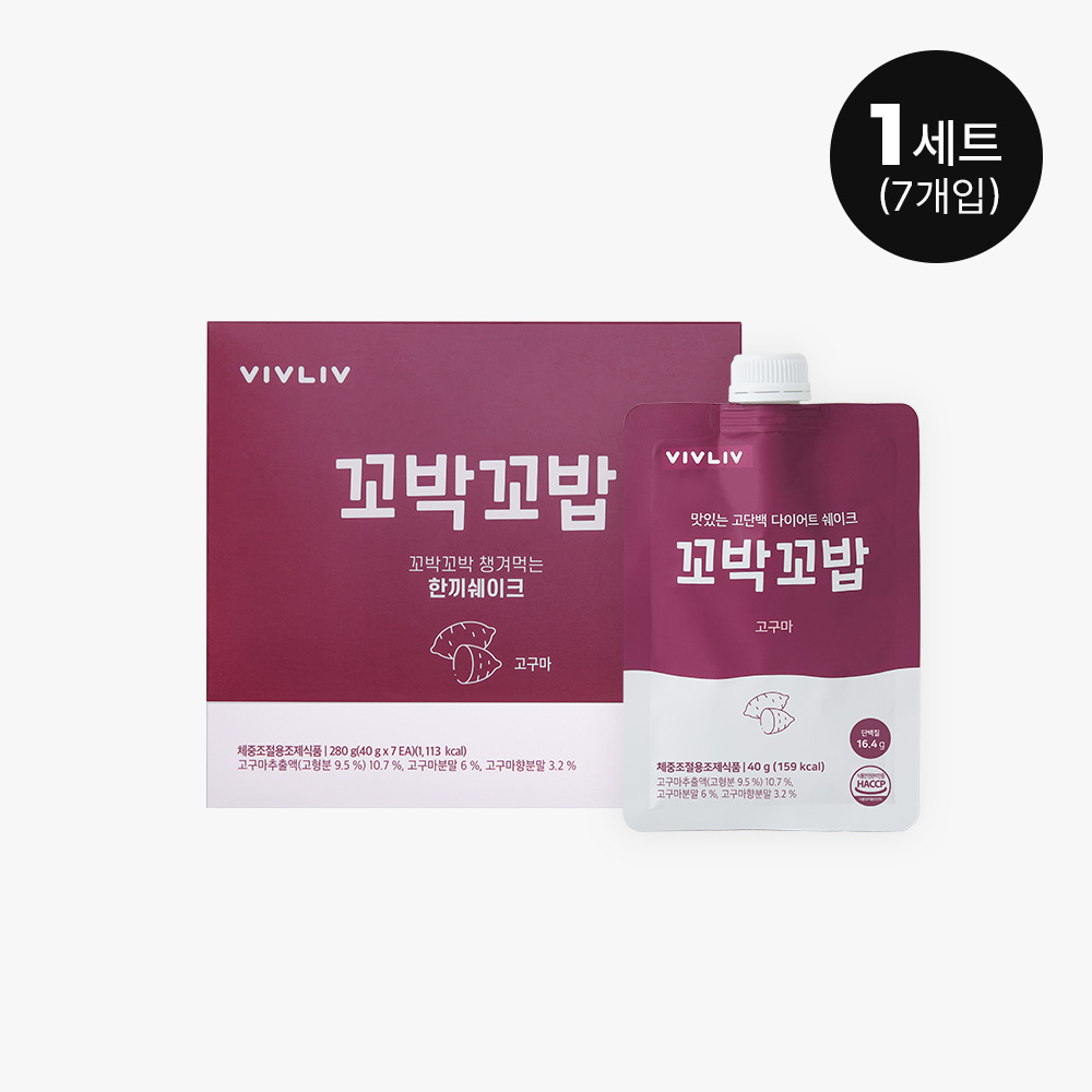 심으뜸 꼬박꼬밥 식사대용 쉐이크 고구마맛, 7포, 1개 제품 이미지