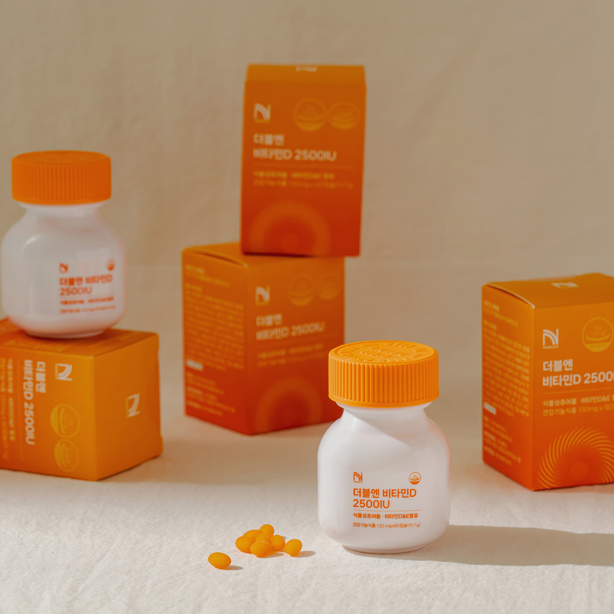 더블엔 비타민D 2500IU 츄어블 식물성 활성형D3 90캡슐, 1개 이미지 2