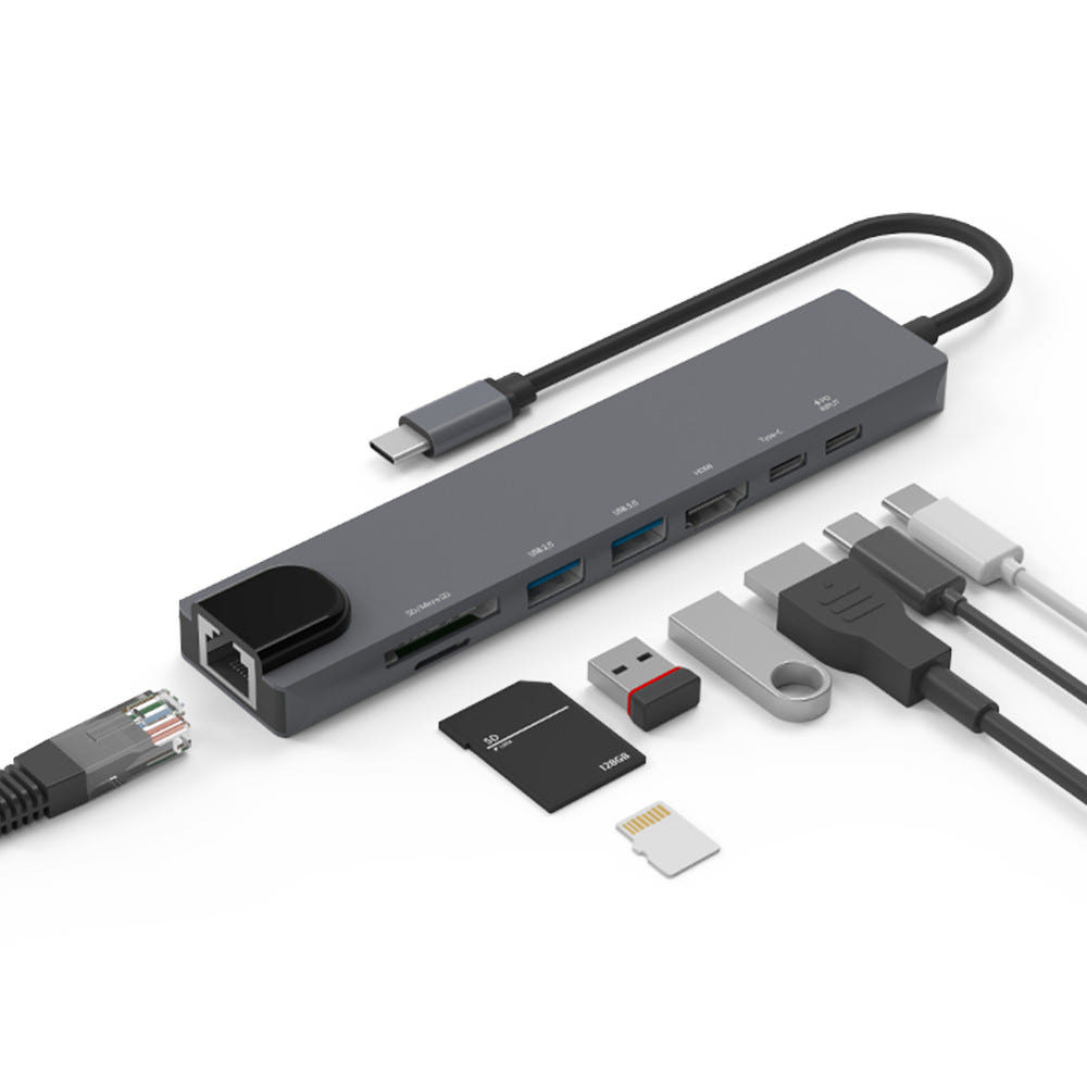 모락스토어 모락 프로토 8포트 Type-C DEX HDMI USB 3.0 이더넷 멀티 허브 C8HUB