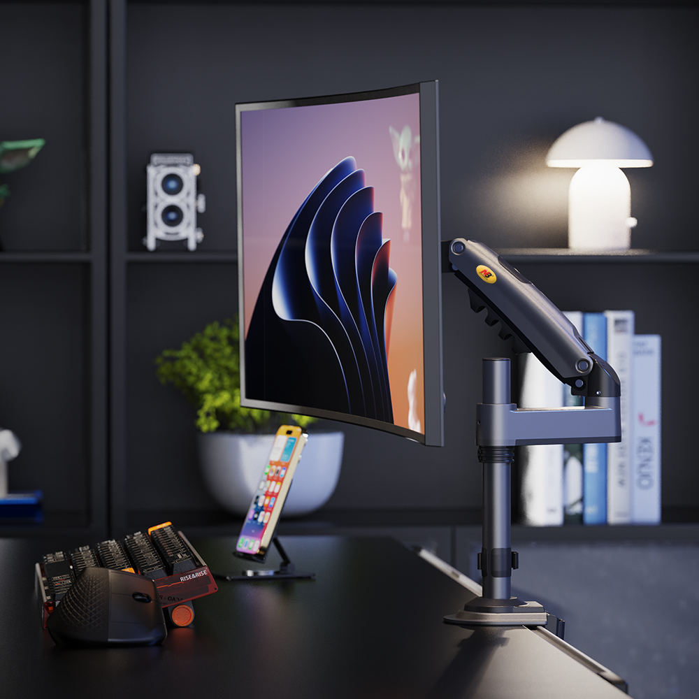 노스바유 NB H100 싱글 폴타입 모니터암 거치대