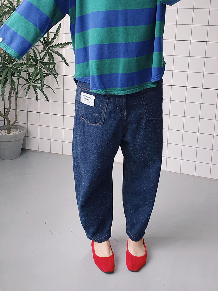 환절기룩 헤라 데님 청 배기바지