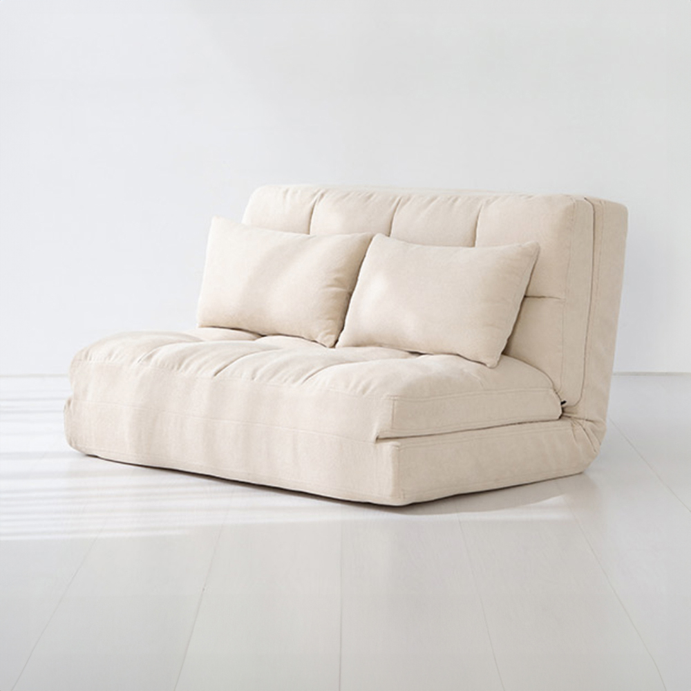 앰보 좌식 소파베드 스툴미포함, 패브릭 베이지 1585.0556, 2인용