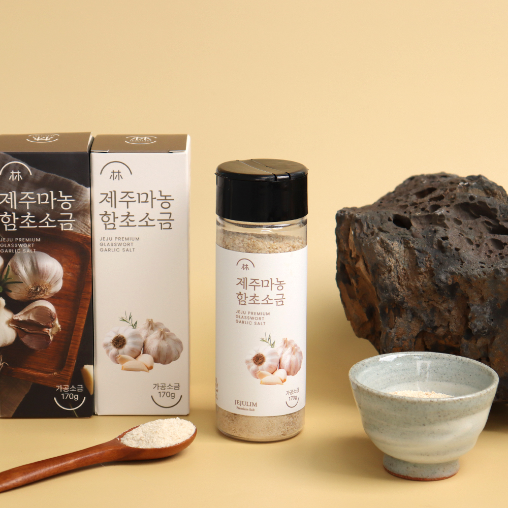 [3개 묶음]프리미엄 제주마농함초소금 510g 신안천일염 마늘소금 함초 결혼식답례품 - 상세 이미지 3