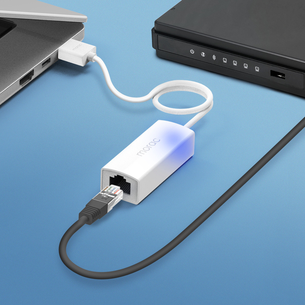 모락 프로토 USB A타입 100Mbps 이더넷 유선 랜카드 허브 MR-HUB100A - 상품 이미지