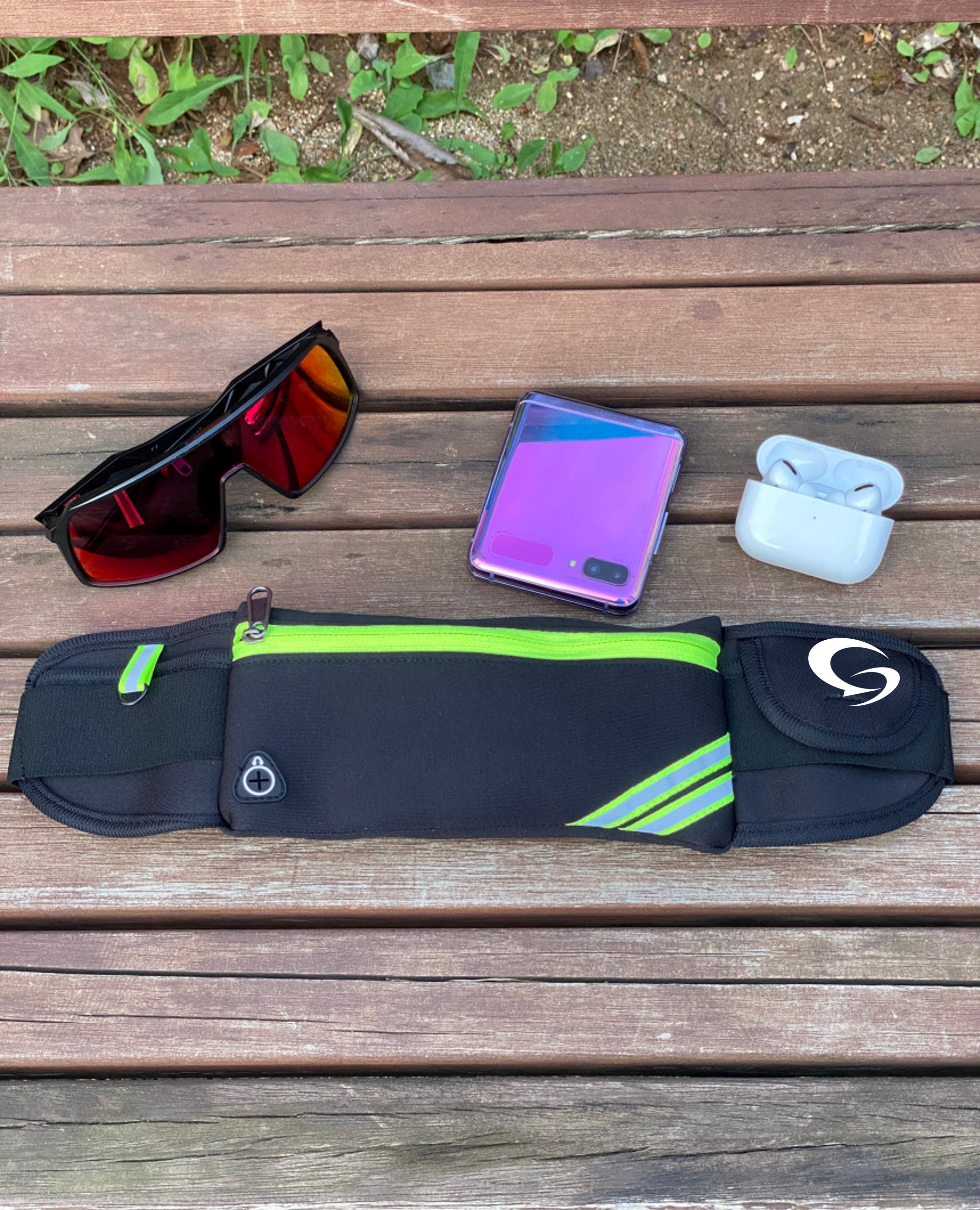 ComMa 멀티포켓 러닝벨트 플립벨트 힙색 조깅 마라톤 허리가방 얄은허리 러닝용품 밴드 방수 허리색 골프 헬스