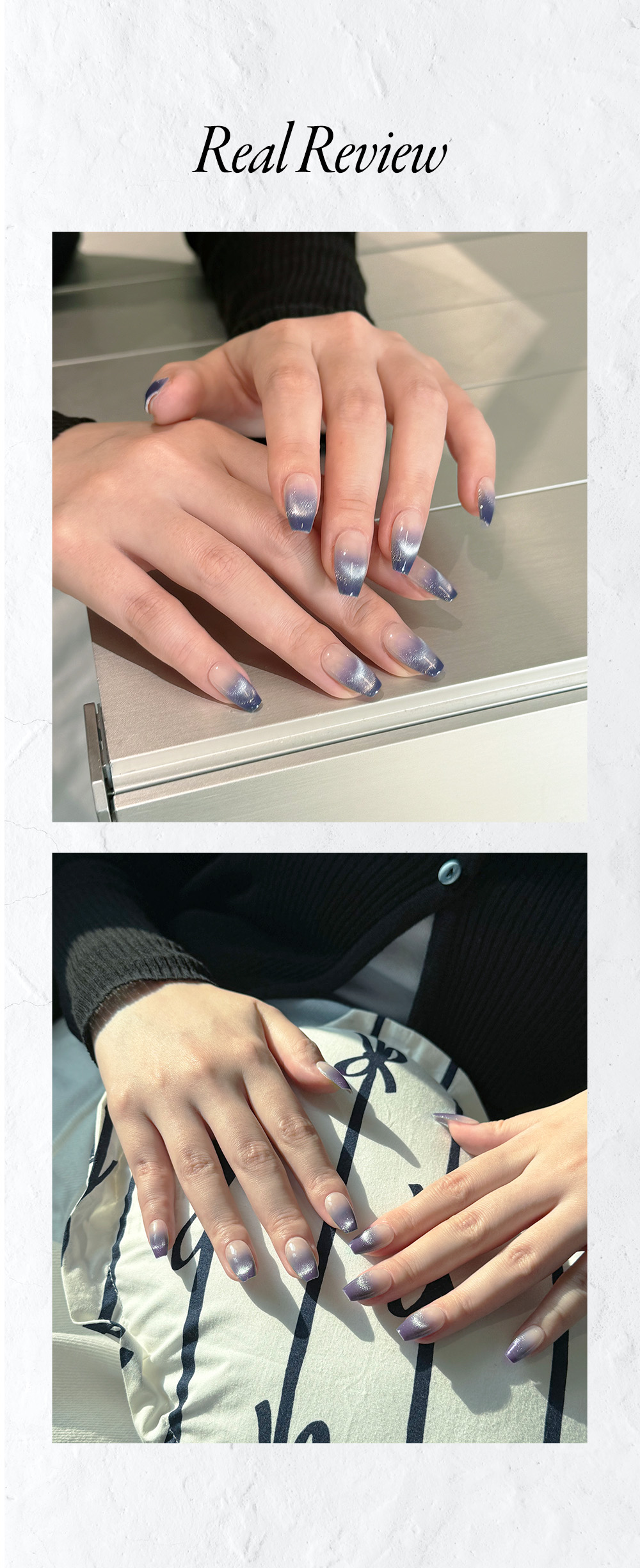 Chic Black & Silver K-Nail Art