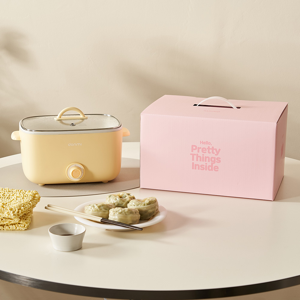 단미 사각 라면포트 멀티쿠커 샤브샤브 여행용 캠핑용 전기 찜기 냄비 2.5L