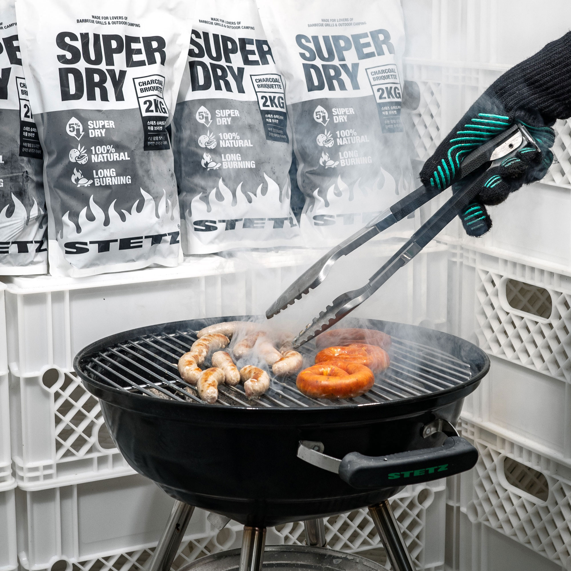 스테츠 슈퍼 드라이 차콜 브리켓 바베큐숯 캠핑 코코넛숯 2kg 이미지 4