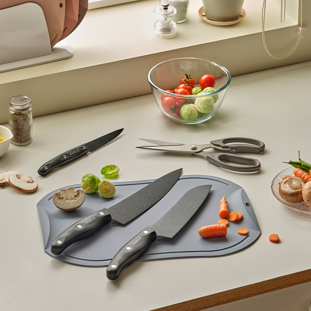 [N단독구성] 도블레 프리미어 도마세트+칼가위 세트 대표 이미지